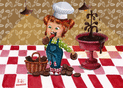 Petite chef en sucre et chocolat